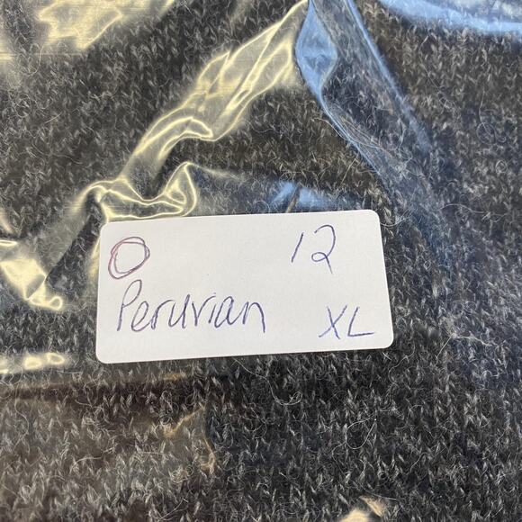 Peruvian Connection Royal Alpaca Sweater Womens XL Gray Oversized Boxy Cozy - Picture 13 of 13